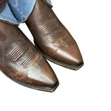 10 Embroidered Brown & Designer Denim Canty Boots®