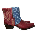 8 Embroidered Red & Designer Denim Canty Boots®
