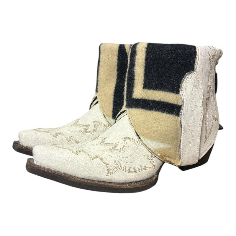 7.5 Embroidered White & Wool Canty Boots®