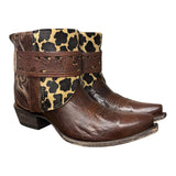 10 Brown & Leopard Hair-on Hide Canty Boots®