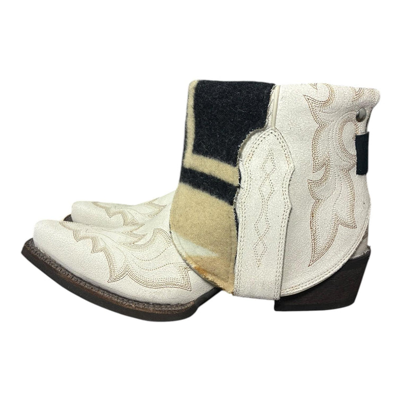 7.5 Embroidered White & Wool Canty Boots®