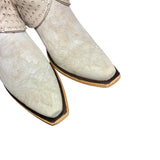 11 Embroidered White & Cream Leather Canty Boots®