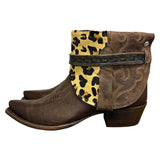 10 Brown & Leopard Hair-on Hide Canty Boots®