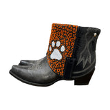 7.5 Black & Orange Leopard Canty Boots®
