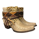 9 Embroidered Tan & Leopard Hair-on Hide Canty Boots®