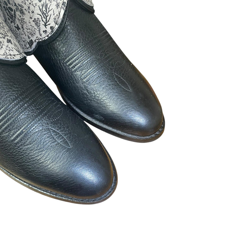 8.5 Black & Floral Leather Canty Boots®