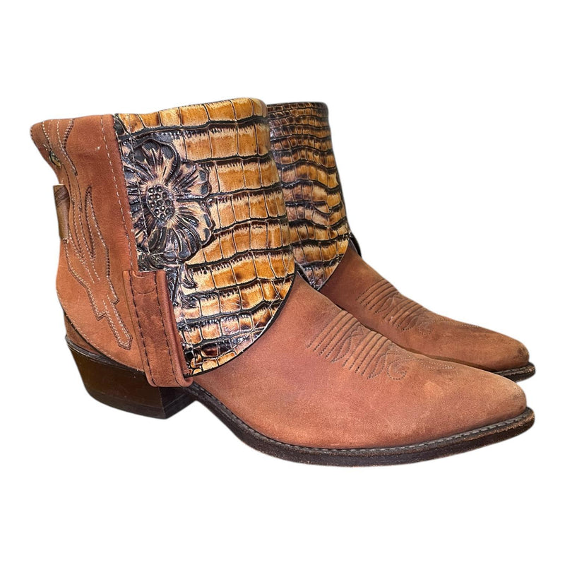 8.5 Brown & Orange Leather Canty Boots®