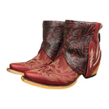 8 Embroidered Red & Tooled Leather Canty Boots®
