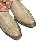 7 Embroidered Tan & Pressed Floral Leather Canty Boots®