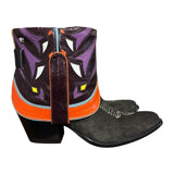 10 Charcoal Rough Out & Colorful Inlay Canty Boots®