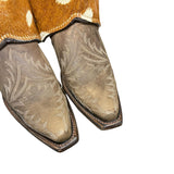 10 Embroidered Brown & Spotted Hair-on Hide Canty Boots®