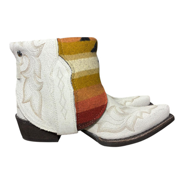 8 Distressed White & Wool Canty Boots®