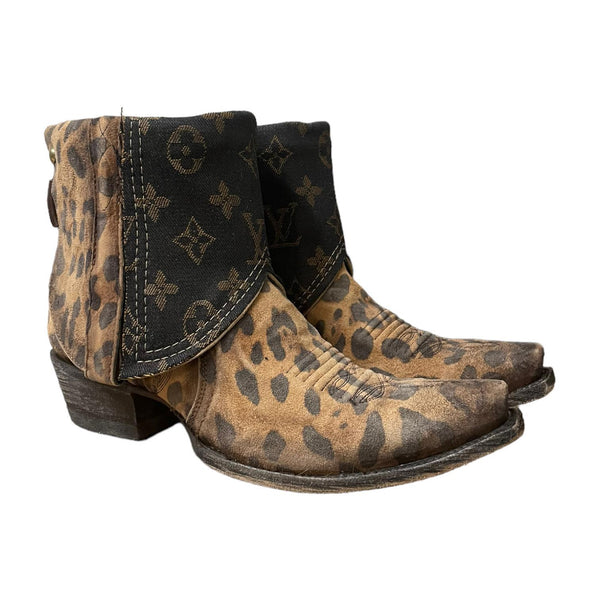 8.5 Leopard & Designer Denim Canty Boots®