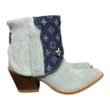 11 Baby Blue Rough Out & Designer Denim Canty Boots®