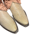 8 Embroidered Tan & Pressed Floral Leather Canty Boots®