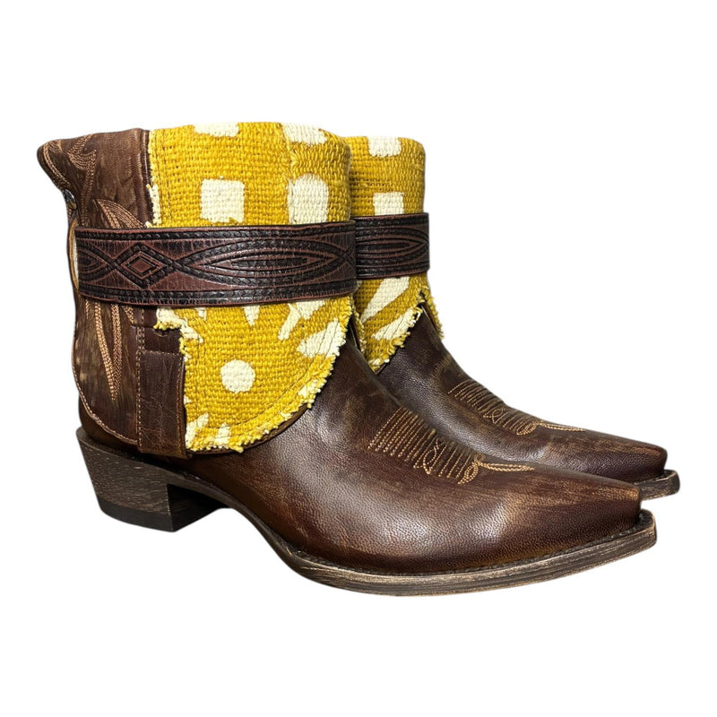 10 Brown & Yellow Mudcloth Canty Boots®