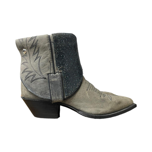 6.5 Gray & Blue Crystals Canty Boots®