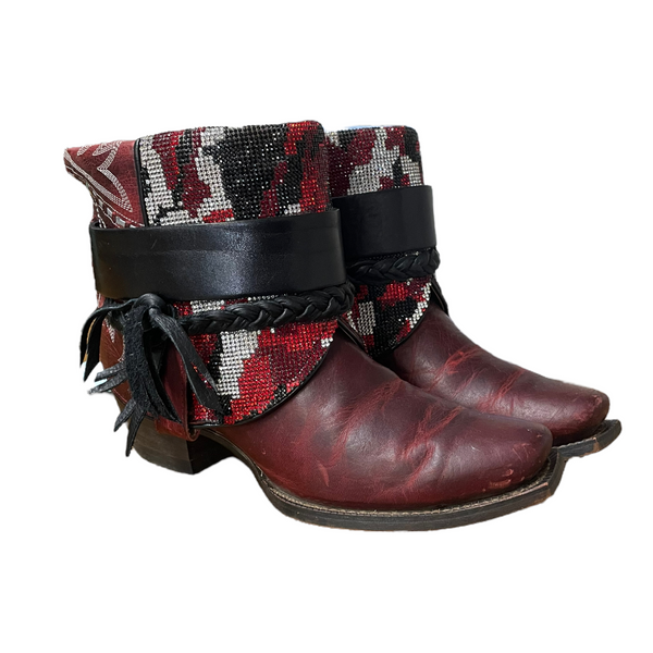 7 Camo & Dark Red Canty Boots®