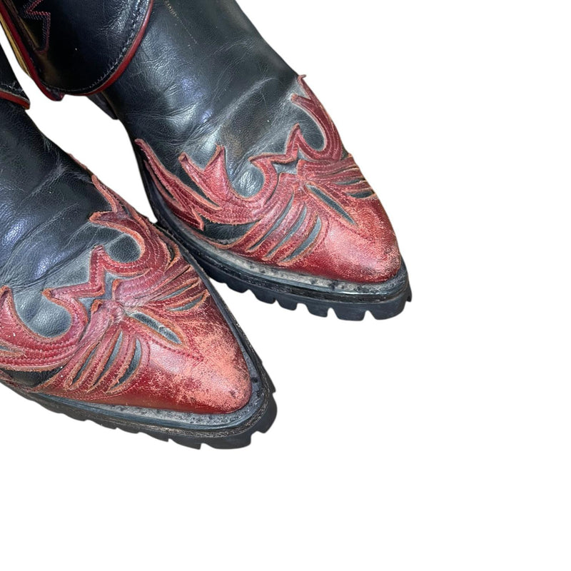 7.5 Black & Red Tooled Canty Boots®