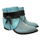 10.5 Embroidered & Exotic Baby Blue Canty Boots®