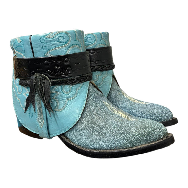 10.5 Embroidered & Exotic Baby Blue Canty Boots®