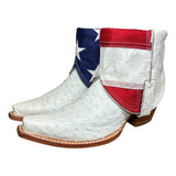8.5 Exotic White & American Flag Canty Boots®
