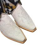 8.5 Embroidered White & Wool Canty Boots®