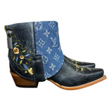 7 Embroidered Floral & Designer Denim Canty Boots®