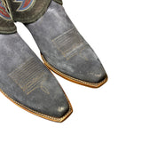 9 Embroidered Navy Blue Rough Out Canty Boots®