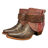 8 Red & Brown with Leopard Canty Boots®