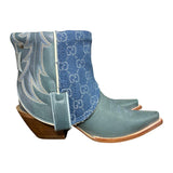 7 Dusty Blue & Designer Denim Canty Boots®