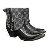 7.5 Black & Designer Denim Canty Boots®