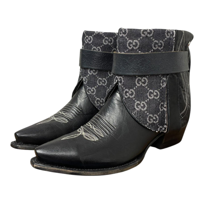 9 Embroidered Black & Designer Denim Canty Boots®