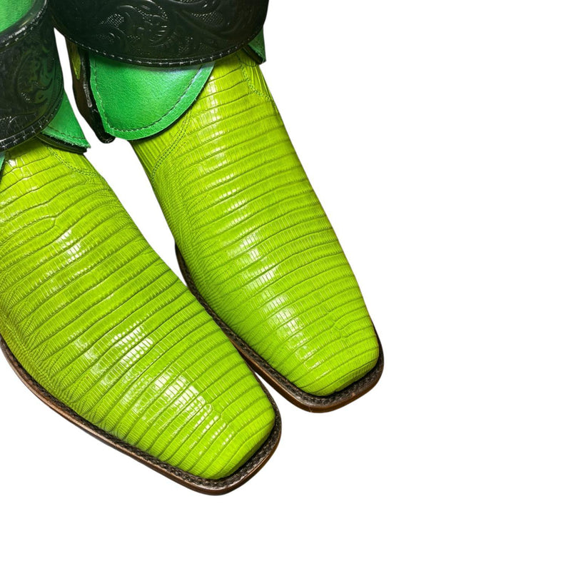8.5 Exotic Green & Metallic Leather Canty Boots®