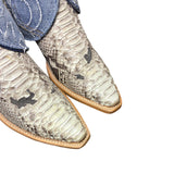 8 Exotic & Designer Denim Pockets Canty Boots® with Turquoise Concho