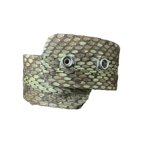 Green Snakeskin Cuff Bracelet