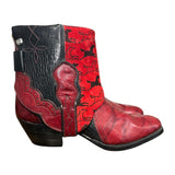 7.5 Black & Red with Horse Print Canty Boots®