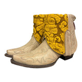7 Embroidered Tan & Pressed Floral Leather Canty Boots®