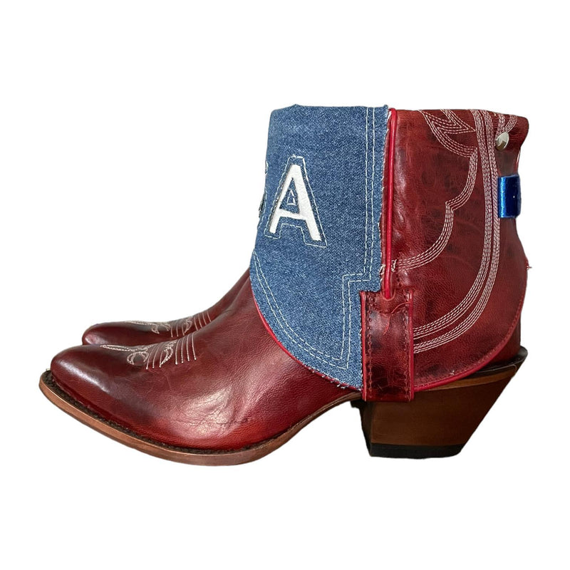 11 Red & Denim Americana Canty Boots® with USA Inlay