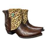 8 Brown & Leopard Hair-on Hide Canty Boots®