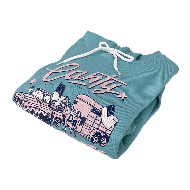 Baby Blue Truck & Trailer Canty Boots Hoodie