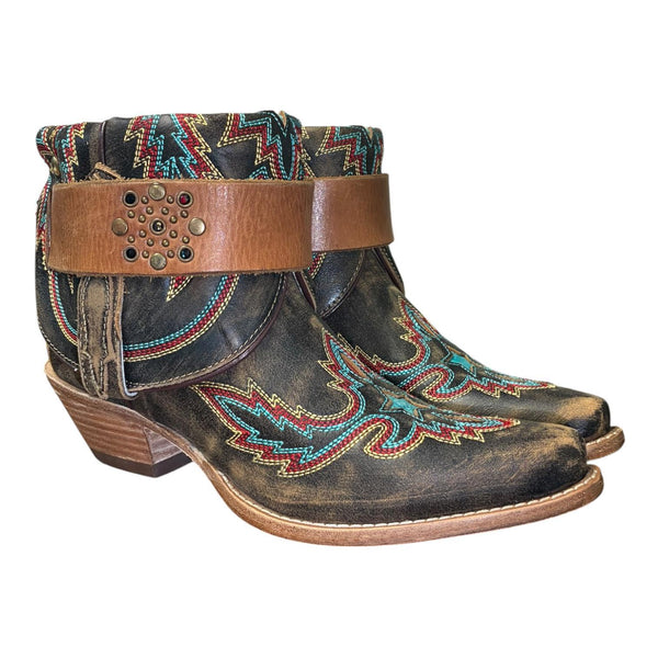6.5 Brown & Multicolor Embroidered Canty Boots®
