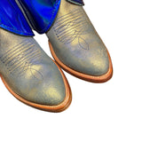 8 Gold Glitter & Metallic Blue Leather Canty Boots®