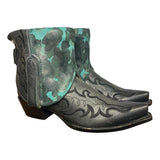 7.5 Embroidered Black & Camo Printed Leather Canty Boots®