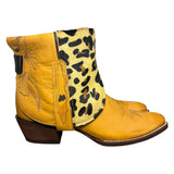 8.5 Tan & Leopard Hair-on Hide Canty Boots®