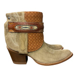 9 Tan Rough Out & Quilted Leather Canty Boots®