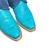 9 Metallic Turquoise & Designer Denim Canty Boots®