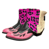 8 Tricolor Tooled & Leopard Hair-on Hide Canty Boots®