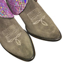 8.5 Two Toned Gray & Purple Metallic Leather Canty Boots®