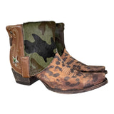 8.5 Two Toned & Camo Hair-on Hide Canty Boots®